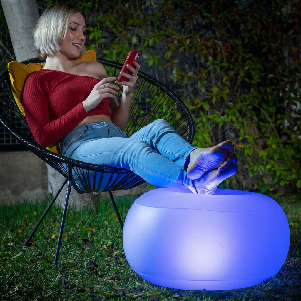 Reposapiés Hinchable LED RGB
