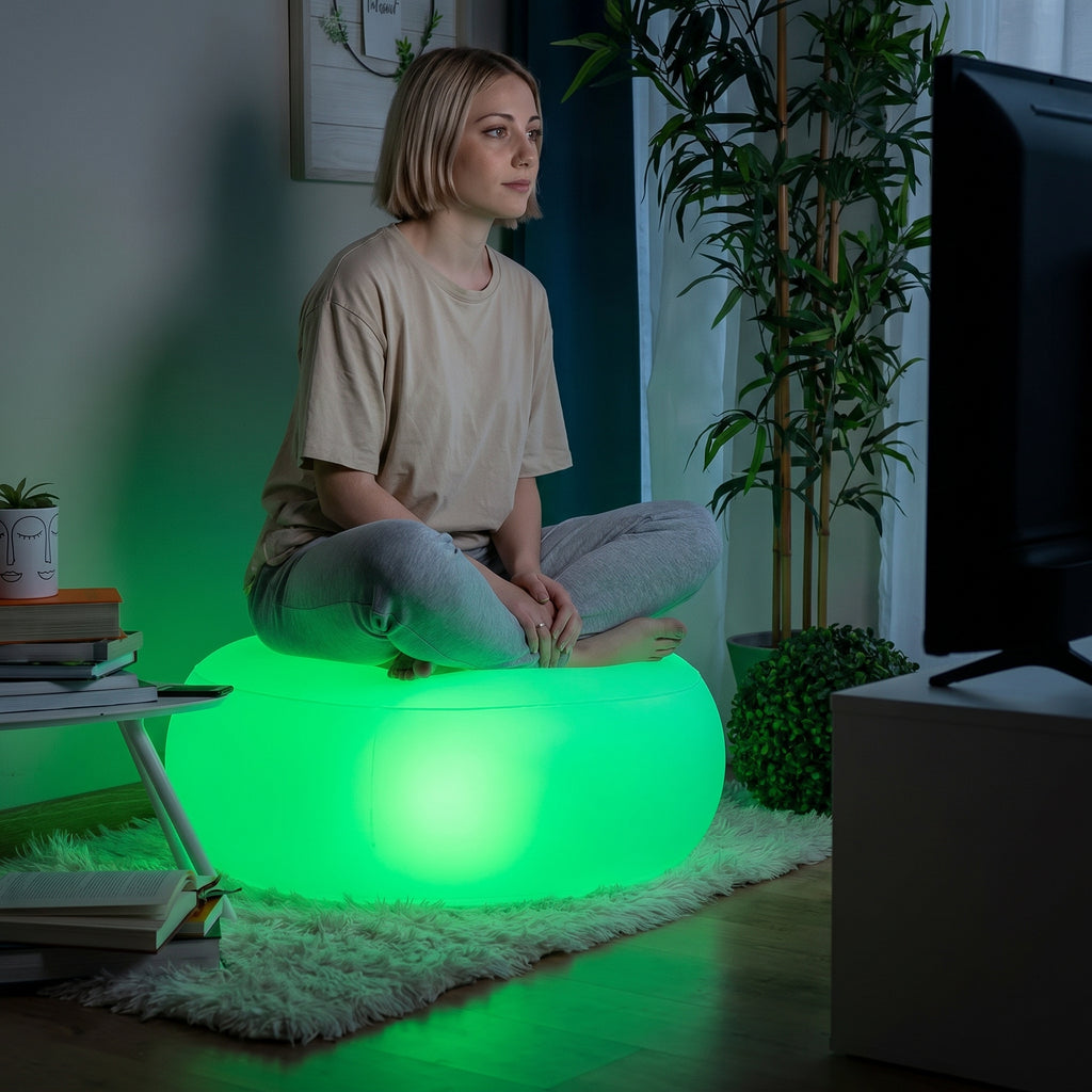 Reposapiés Hinchable LED RGB