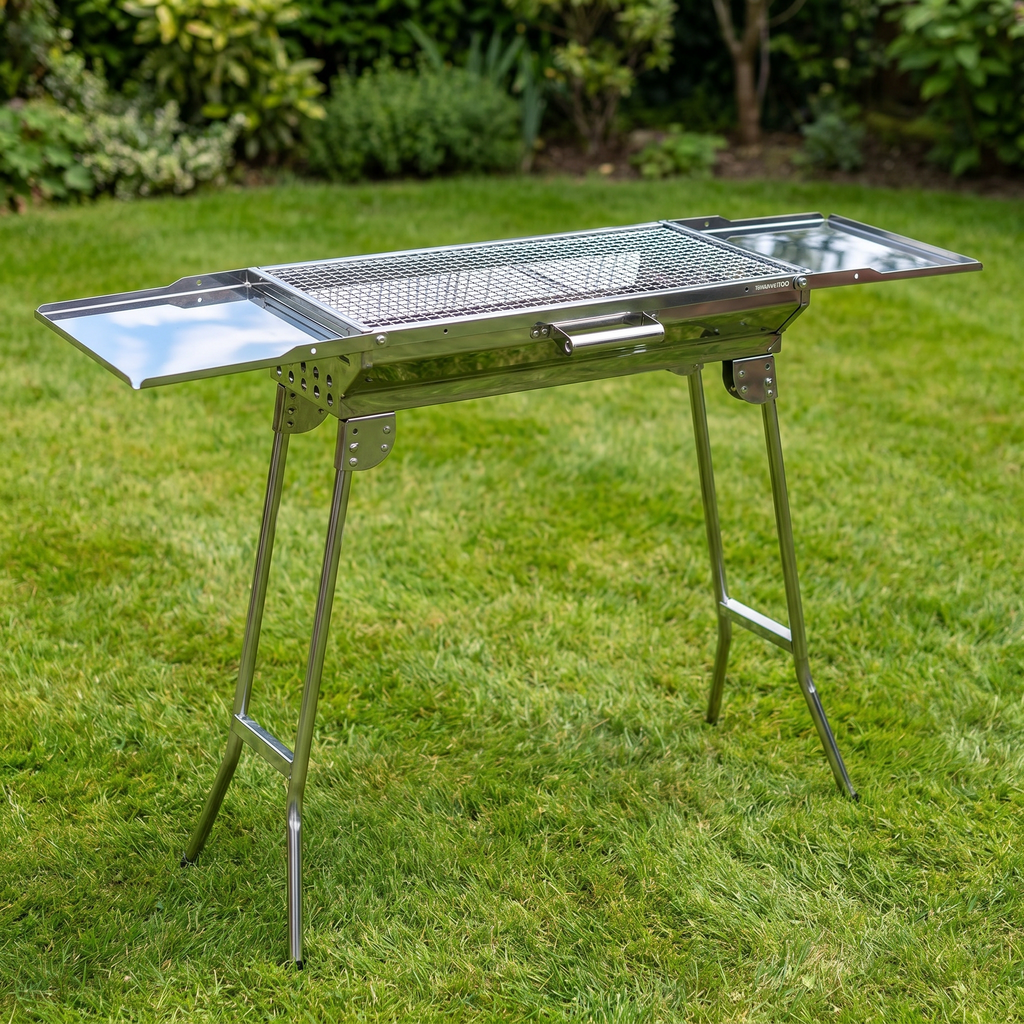 Barbacoa Plegable de Acero Inox