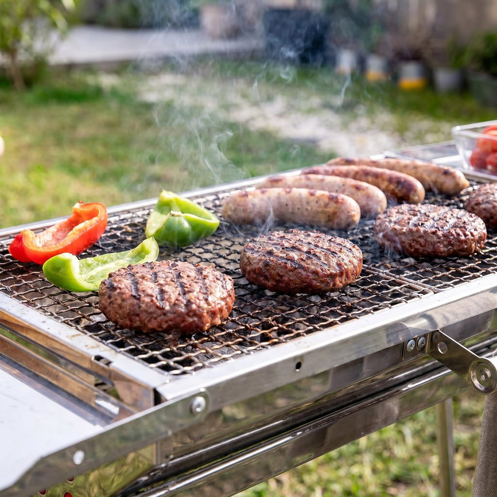 Barbacoa Plegable de Acero Inox