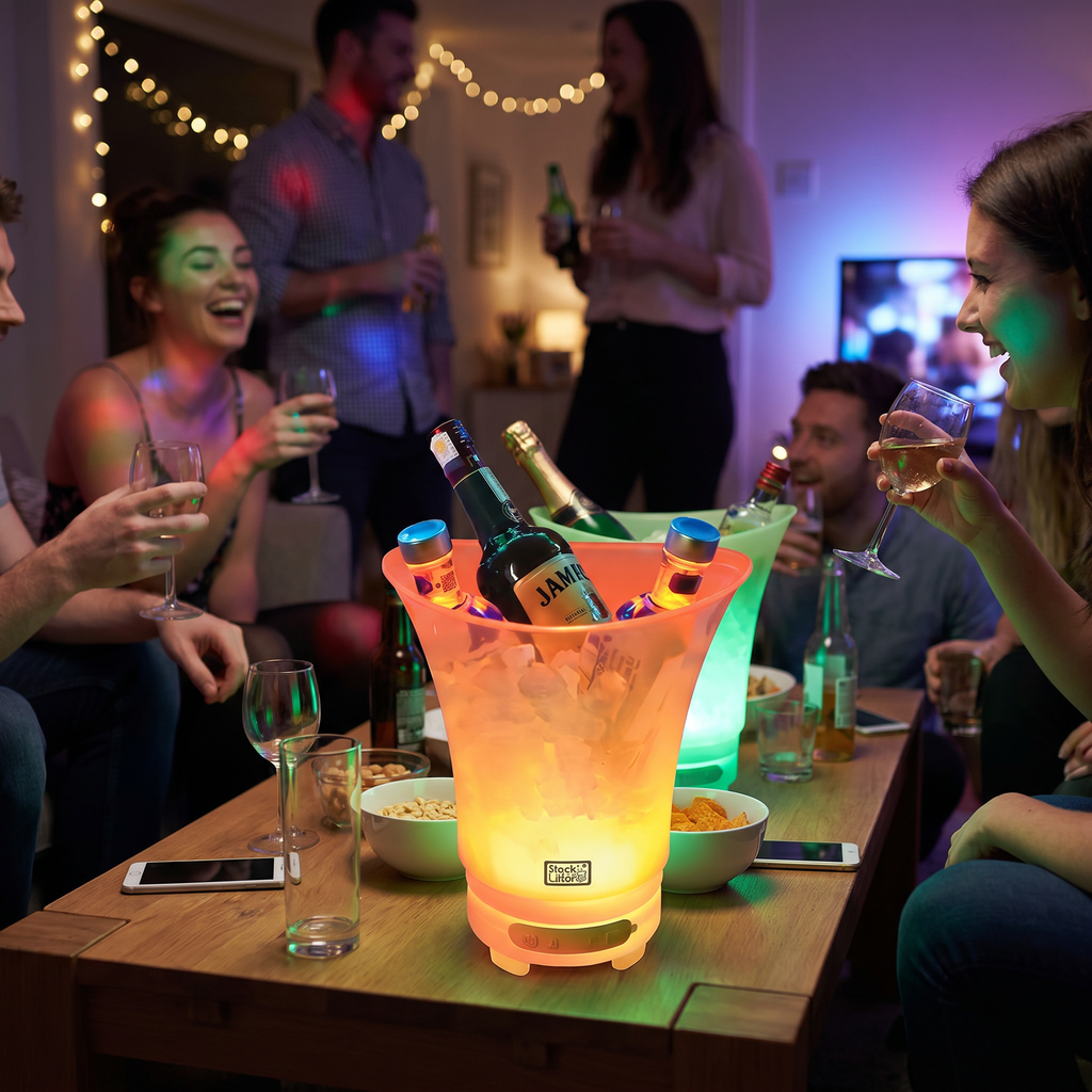 Cubitera LED con Altavoz Bluetooth