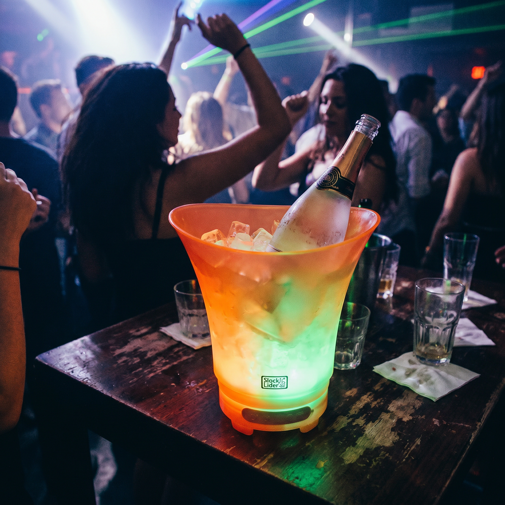 Cubitera LED con Altavoz Bluetooth