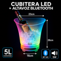 Cubitera LED con Altavoz Bluetooth